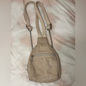Girls mini backpack in beige